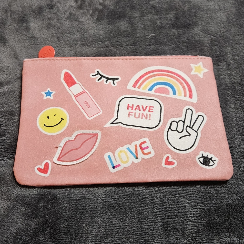 Empty Pink Ipsy Makeup Bag